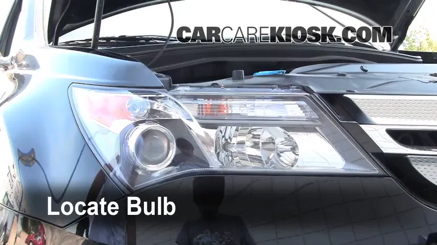 2009 Acura MDX 3.7L V6 Lights Headlight (replace bulb)